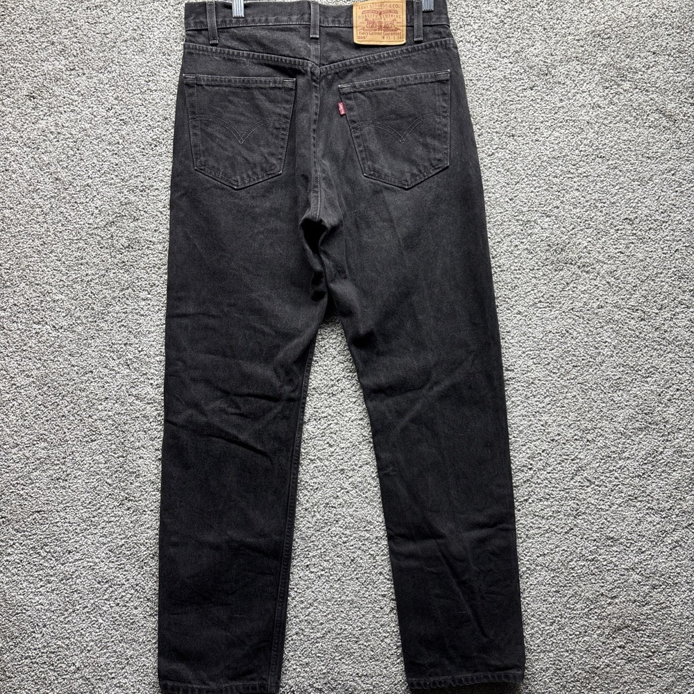 Levi's 505 Regular Fit Straight‎ Leg Jeans Mens 33x34 Black Vintage Y2K 02/1994